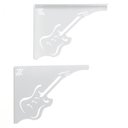 Ver imagem 1 de Par Mãos Francesas Decorativas 20cm Música Guitarra Branco Aço Zarg