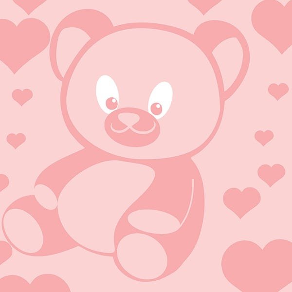 Papel de Parede Adesivo Infantil 033 Ursinhos 2.40x0.58m - 2