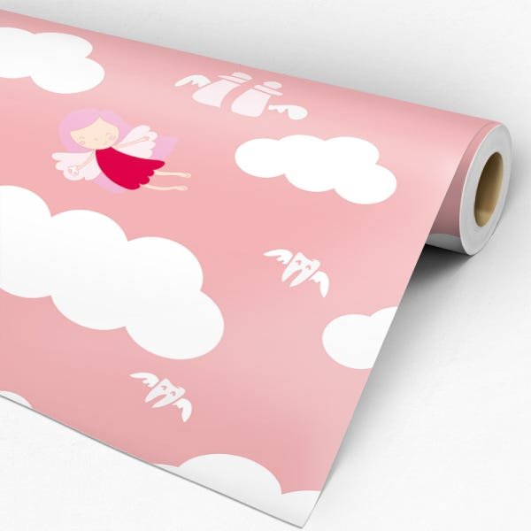Papel de Parede Adesivo Infantil 030 Fada doDente 4.80x0.58m - 3