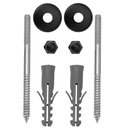 Ver imagem 1 de Kit Parafuso Inox Black/Preto 8mm Fixação Vaso Sanitário