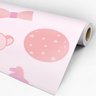 Papel de Parede Adesivo Infantil 028 Rosa 3.00x0.58m - 3