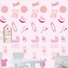 Papel de Parede Adesivo Infantil 028 Rosa 3.00x0.58m - 1