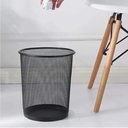 Ver imagem 1 de Lixeira Aramada Cesto Telado Vazado Decorativo 10l Escritorio Sala Consultorio Preto