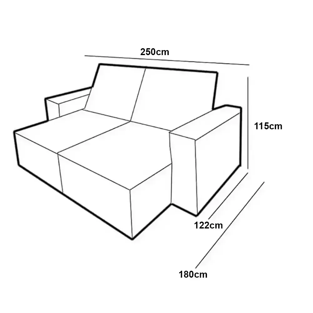 Sofá Milano com Molas Ensacadas 4 Lugares Retrátil e Reclinável 250cm Tecido Veludo Zarat Cor Cinza - 2