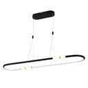 Ver imagem 1 de Pendente Moderno Oval Preto com Globos 105cm Led 50w 4000k Bivolt Paris Luz