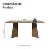Mesa para Escritório Diretor Presidente 180cm Tampo de Vidro 5388 Madesa - 3