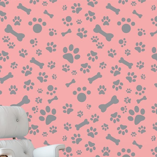 Papel de Parede Adesivo Animal 029 Patinhas 1.20x0.58m - 1