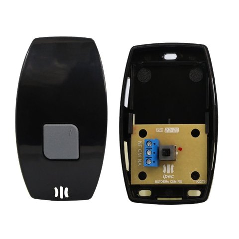 Botoeira Simples Linha Prime com Fio Ipec - Preto