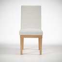 Ver imagem 1 de Cadeira Reforçada Mesa de Jantar Luxo Linho ? Linho Bege