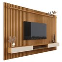 Ver imagem 1 de Painel para Tv até 85 Polegadas Ripado Verdadeiro Versátil 2.2x1.8 com Nicho Nature/off White - Giga