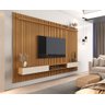Painel para Tv até 85 Polegadas Ripado Verdadeiro Versátil 2.2x1.8 com Nicho Nature/off White - Giga - 2