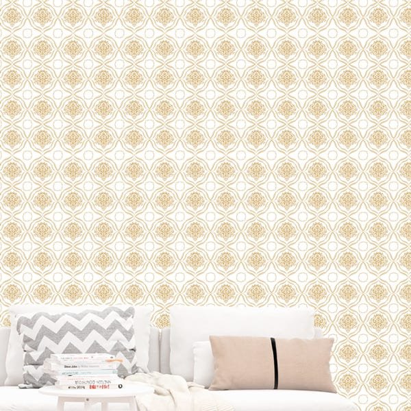 Papel de Parede Adesivo Arabesco 032 Marrom 4.20x0.58m - 1