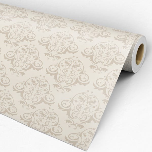 Papel de Parede Adesivo Arabesco 030 Bege 2.40x0.58m - 3