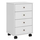 Ver imagem 1 de Gaveteiro Office 4 Gavetas Com Rodízios Presence D02 Branco - Mpozenato Pesence