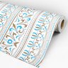 Papel de Parede Adesivo Arabesco 025 Azul 4.80x0.58m - 3
