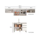 Ver imagem 4 de Cozinha Modulada Evidence 4 Peças Balcão de 120cm para Pia e Aéreo Vidro Reflex Poliman Móveis
