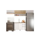 Ver imagem 2 de Cozinha Modulada Evidence 4 Peças Balcão de 120cm para Pia e Aéreo Vidro Reflex Poliman Móveis