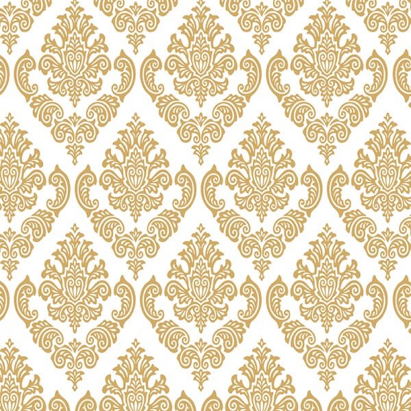 Papel de Parede Adesivo Arabesco 024 Marrom 3.00x0.58m - 2