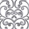 Papel de Parede Adesivo Arabesco 022 Cinza 3.00x0.58m - 2