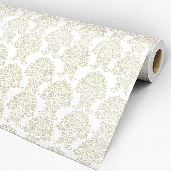 Papel de Parede Adesivo Arabesco 020 Bege 3.60x0.58m - 3