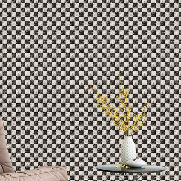 Papel de Parede Adesivo Arabesco 019 Preto 4.80x0.58m - 1