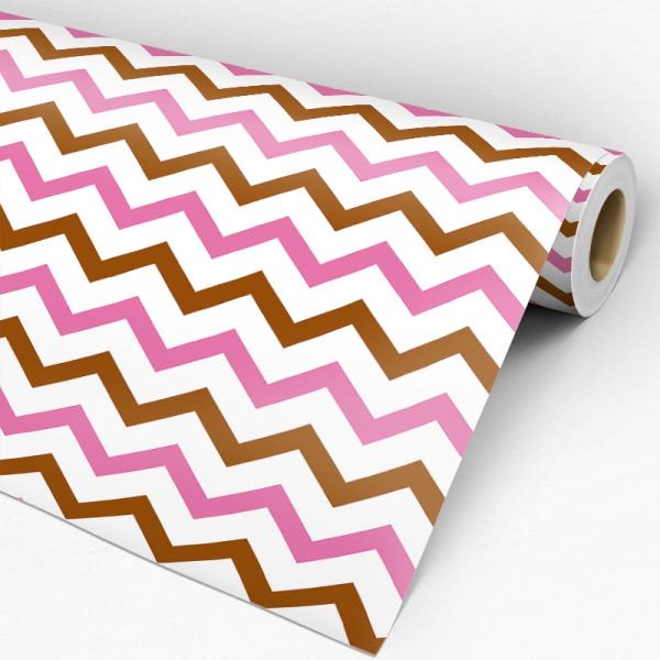 Papel de Parede Adesivo Chevron 030 Rosa 4.80x0.58m - 3