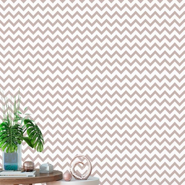 Papel de Parede Adesivo Chevron 027 Marrom 3.60x0.58m - 1
