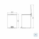 Ver imagem 6 de Lixeira com Pedal Tramontina Loop Aço Inox Polido 20 Litros