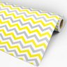 Papel de Parede Adesivo Chevron 025 Amarelo 1.20x0.58m - 3