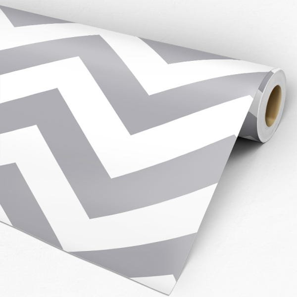 Papel de Parede Adesivo Chevron 024 Cinza 4.20x0.58m - 3