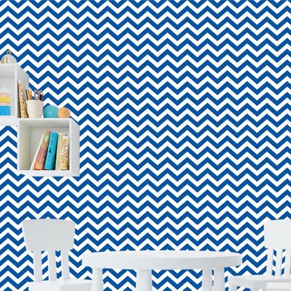 Papel de Parede Adesivo Chevron 023 Azul Marinho 4.20x0.58m - 1