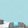 Papel de Parede Adesivo Chevron 020 Turquesa 3.60x0.58m - 1