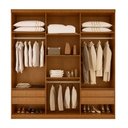 Ver imagem 3 de Guarda Roupa Casal Boston 6 Portas e 4 Gavetas Moderna
