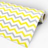 Papel de Parede Adesivo Chevron 018 Amarelo 4.80x0.58m - 3