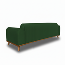 Ver imagem 4 de Sofá Living Átila Velusoft Verde, 2,10 Metros, Design Retrô.
