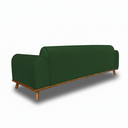 Ver imagem 4 de Sofá Living Átila Velusoft Verde, 2,10 Metros, Design Retrô.