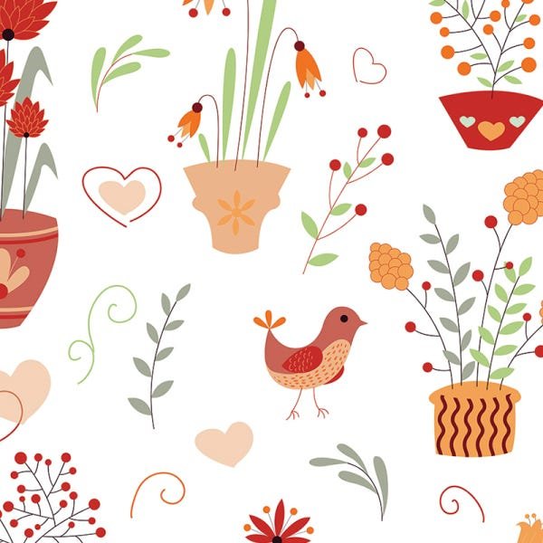 Papel de Parede Adesivo Casual 030 Flores 2.40x0.58m - 2