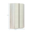 Ver imagem 3 de Guarda-roupa Solteiro Luciane Canto Diagonal Prime Plus 2 Portas