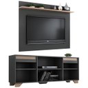 Ver imagem 3 de Rack com Painel para TV até 40" 135cm Benevello 2 Portas Grafite/Siena