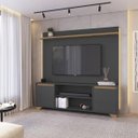 Ver imagem 2 de Rack com Painel para TV até 40" 135cm Benevello 2 Portas Grafite/Siena