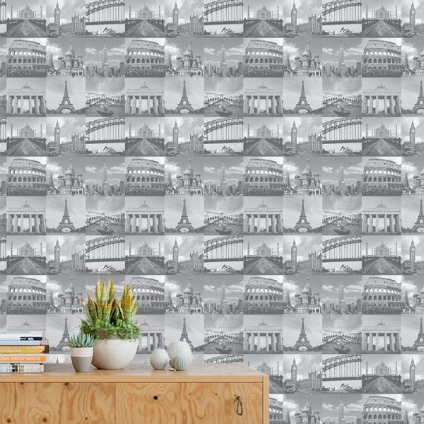 Papel de Parede Adesivo Casual 027 Turismo 4.80x0.58m - 1