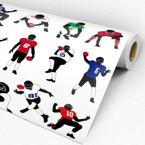 Papel de Parede Adesivo Casual 026 Football 3.00x0.58m - 3