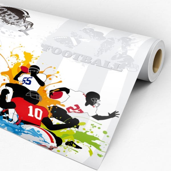 Papel de Parede Adesivo Casual 025 Football 2.40x0.58m - 3