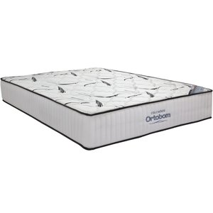 Colchão Casal 138x188x28 Espuma Hr45 Bordado Highfoam Cinza Branco - Ortobom