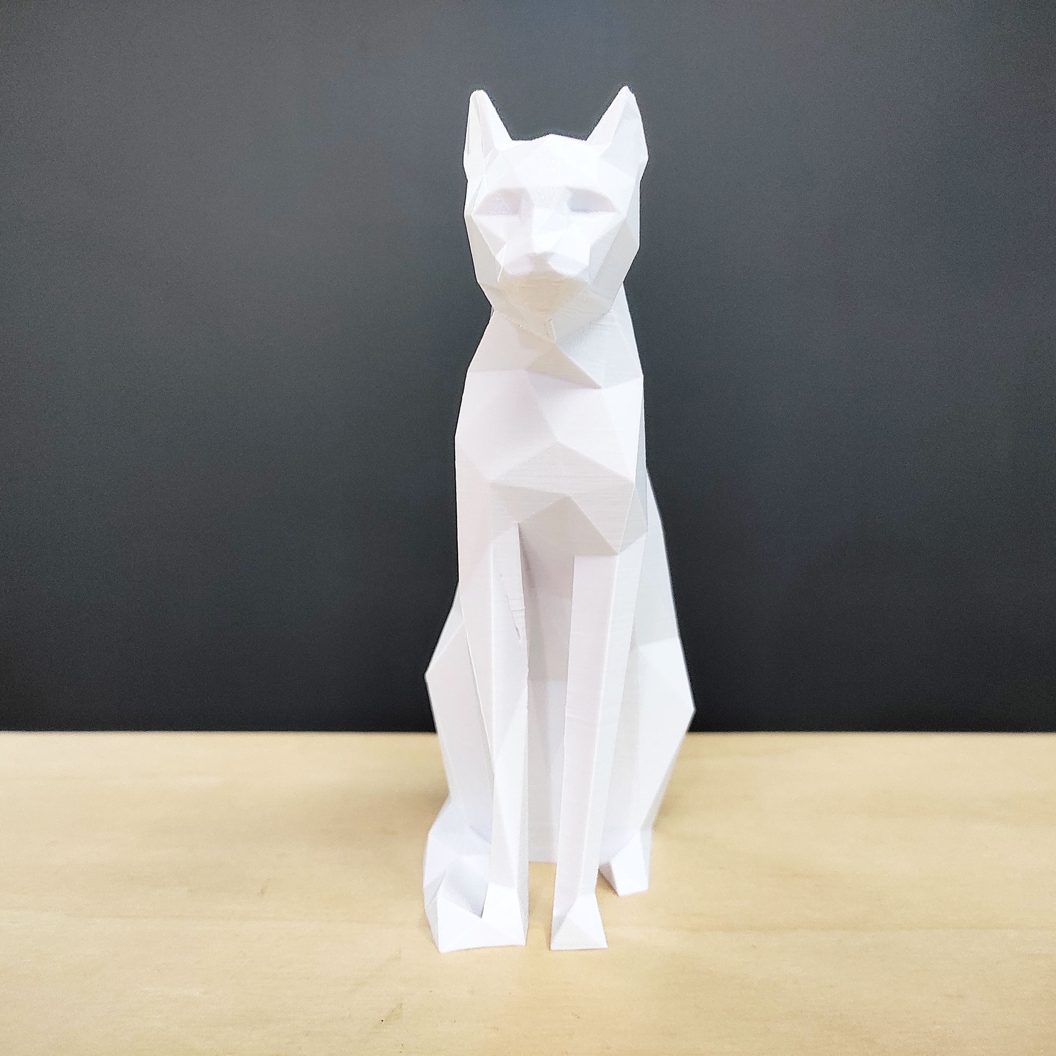 Gato Sentado 15 Cm - Decoração, Estatueta, Egipcio - Toque 3D:Branco - 2