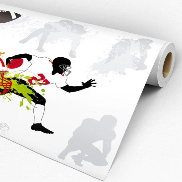 Papel de Parede Adesivo Casual 023 Football 4.80x0.58m - 3
