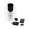 Kit Câmera IP Inteligente Interna Intelbras 360° Full HD + Cartão de Memória Micro SD Ípega - 1