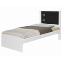 Ver imagem 1 de Cama Solteiro Barcelona Flex Branco Preto Tebarrot
