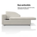 Ver mais imagens de Sofá Cama Solteiro 1 Lugar com Baú Divã Bouclê Multifuncional Divã Quarto Hóspedes 195cm:Bouclê Bege