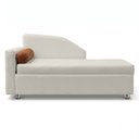 Ver imagem 4 de Sofá Cama Solteiro 1 Lugar com Baú Divã Bouclê Multifuncional Divã Quarto Hóspedes 195cm:Bouclê Bege